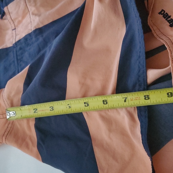 Patagonia Mens Wavefarer 8' Board Shorts Size 34 Alisal Stripe Navy Blue Pocket - Picture 11 of 11